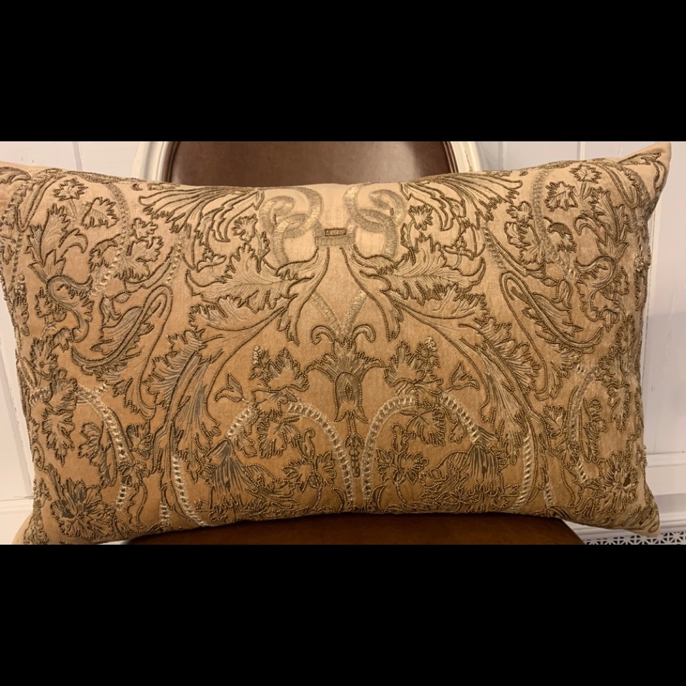 Callisto Home Beaded Pillow 16x26